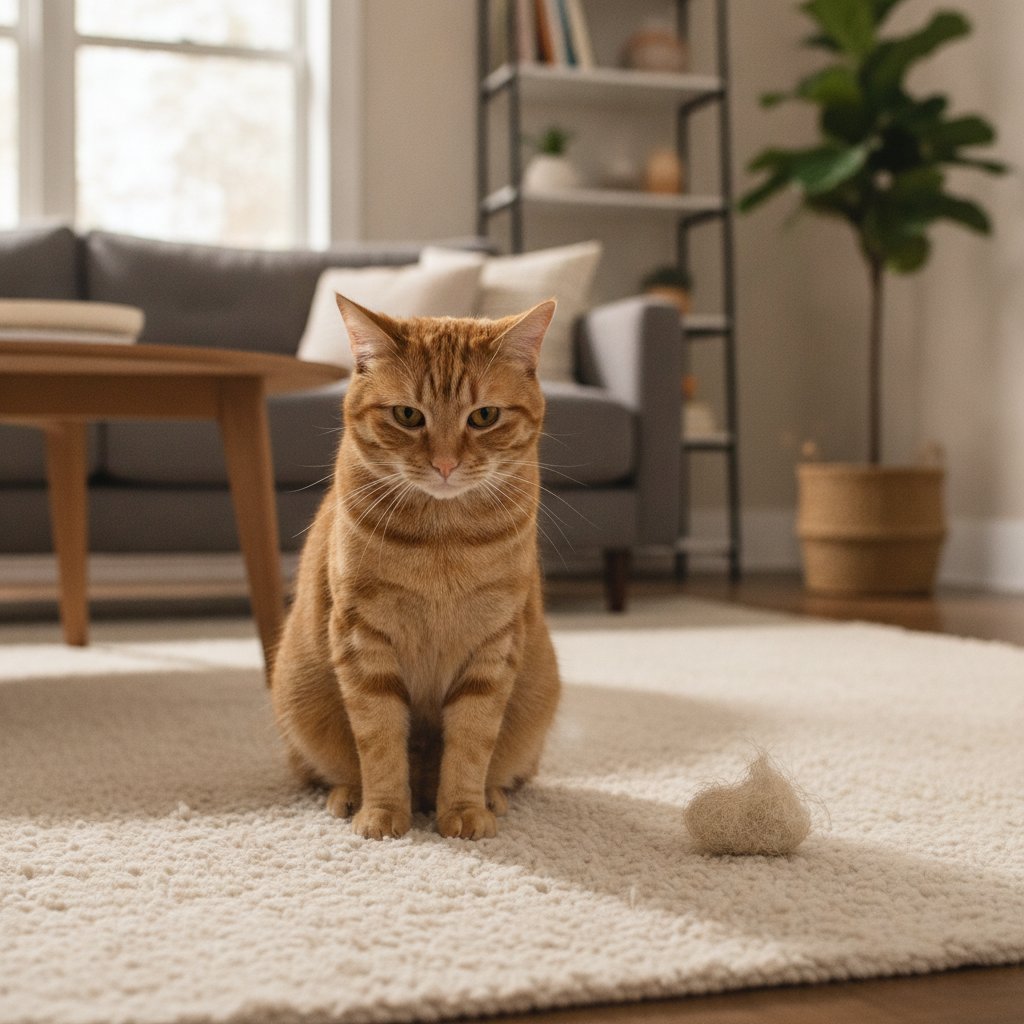 Hairballs more than twice a month